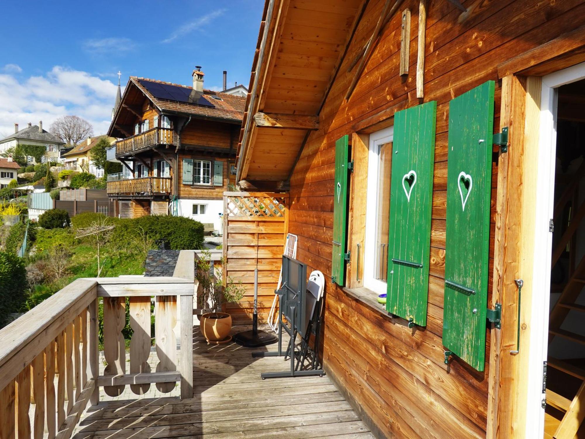 Les échalas II - Chalet indépendant avec cuisine et place privée au coeur du Lavaux Chexbres Exterior foto